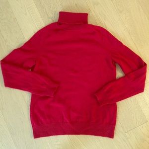 CASHMERE Talbots Red Turtleneck Sweater